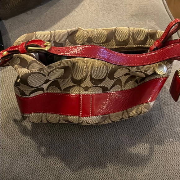 Coach Beige and Red Women's Bag - Picture 4 of 4
